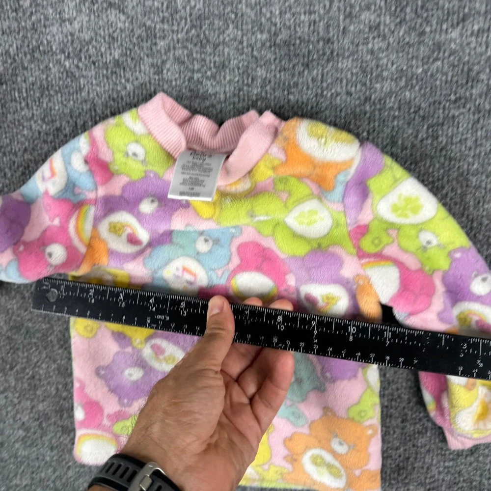 Care Bears Sweatshirt Baby Size 12M Pink Multicolor Fleece Long Sleeve Pullover